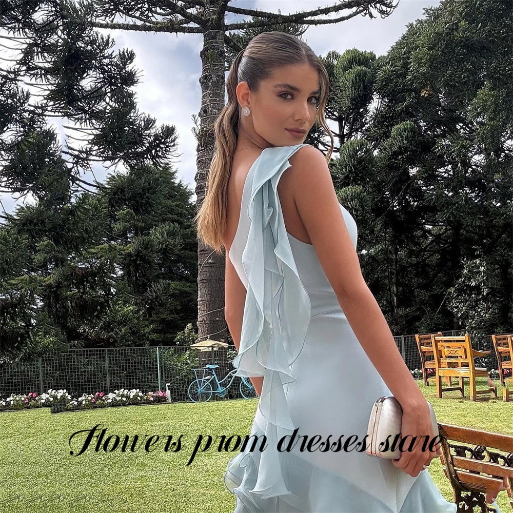 Flowers Sky Blue Party Dress L - Custom Night Sky reseña y precio