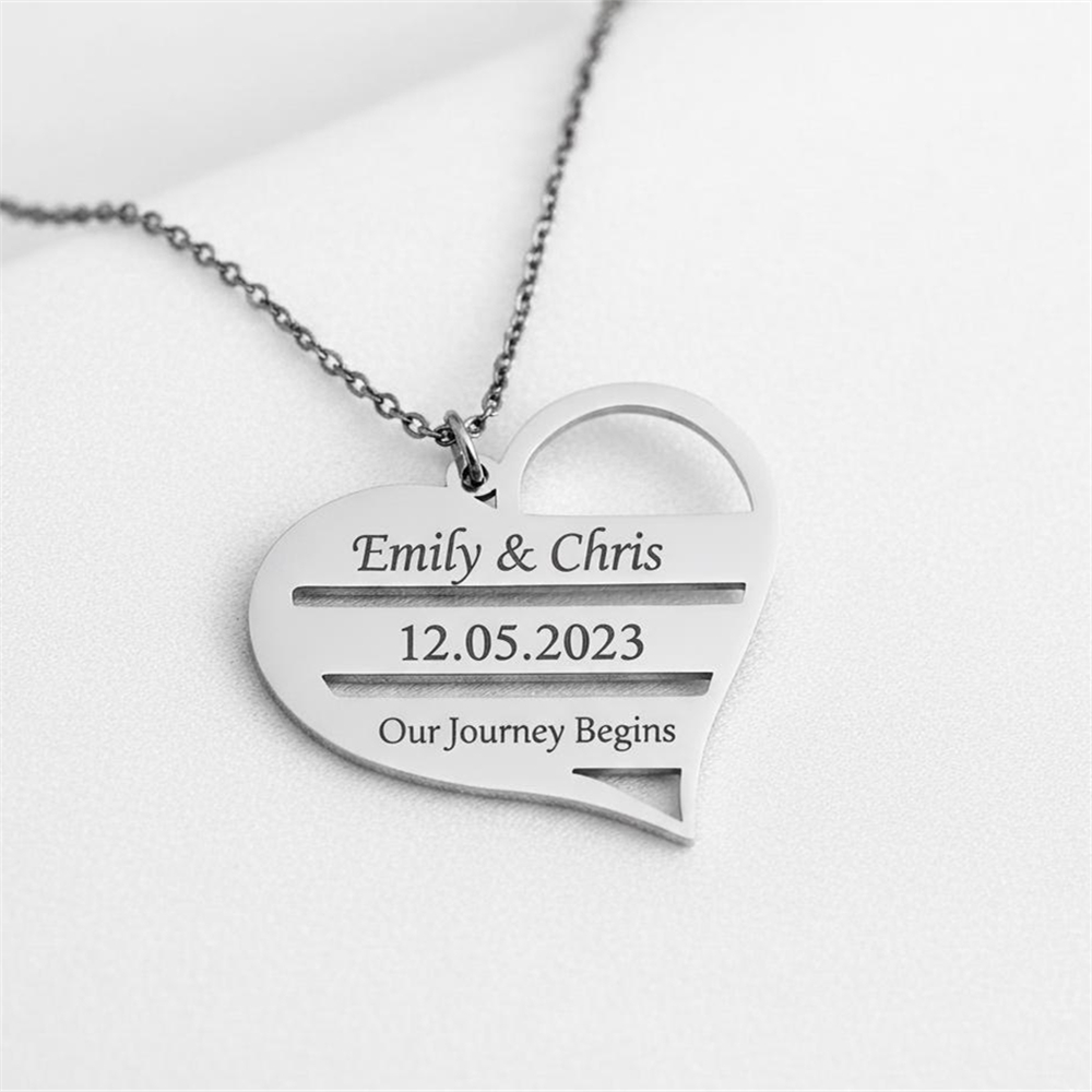 Custom Heart Necklace Stainles - Birth Flower Necklace reseña y precio